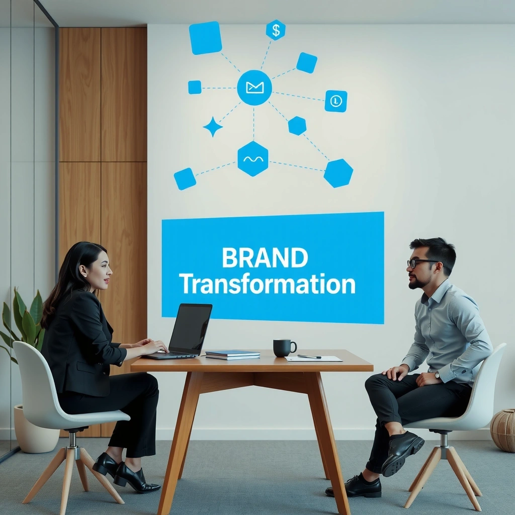 Brand transformation and digital marketing visualization